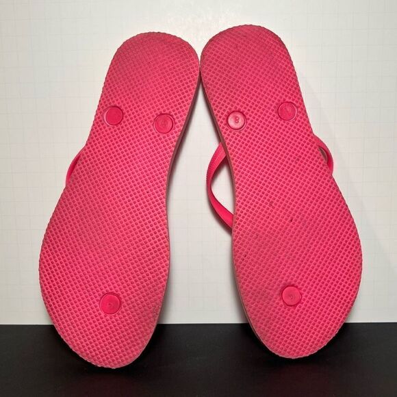 Womens OLD NAVY Classic Pink Flip Flop Sandals / Size 8 - Picture 7 of 8
